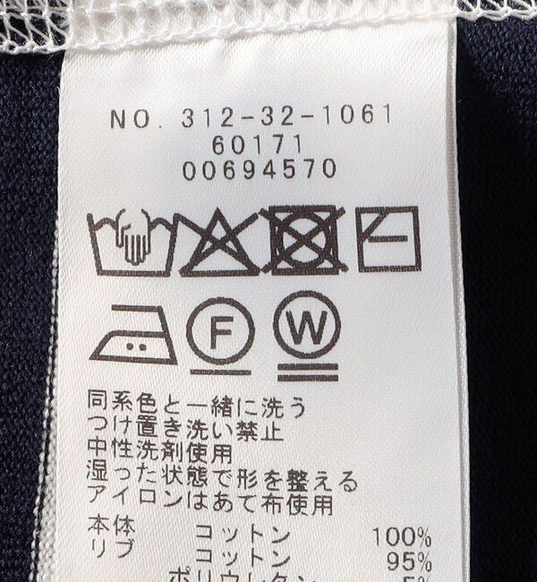 SHIPS for women「SHIPS Primary Navy Label:コットン 天竺 ハーフ スリーブ TEE」|Tシャツ・カットソー|