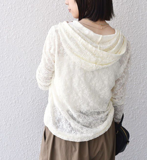 SHIPS Colors 「〈手洗い可能〉カットジャカード フーディー トップス」|Tシャツ・カットソー|