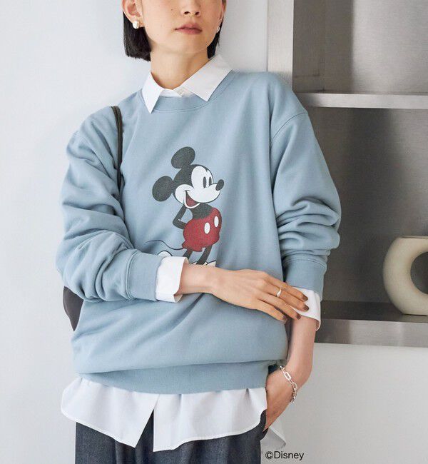 SHIPS for women「《予約》【SHIPS別注】GOOD ROCK SPEED:〈洗濯機可能〉MICKEY / SWEAT」|スウェット・ジャージ|ライトブルー