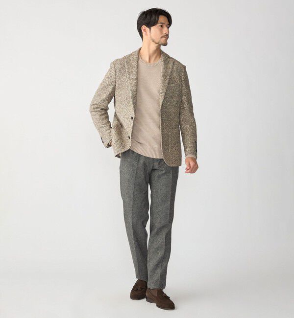 SHIPS「〈FUNCTION〉LANIFICIO ROMA スライバー ニット ジャケット」|テーラードジャケット|