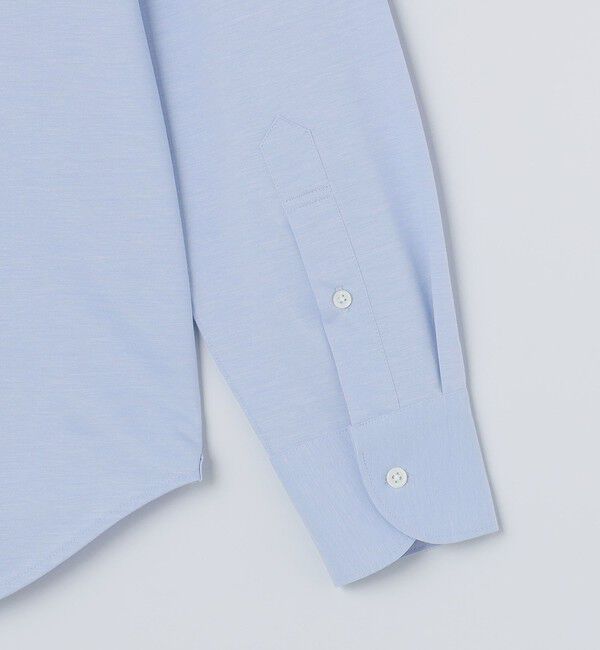 SHIPS「MADE IN JAPAN サックス ブルー ジャージー ワンピースカラー シャツ」|シャツ・ブラウス|