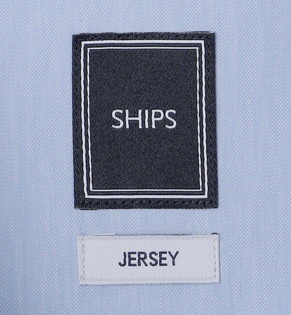 SHIPS「MADE IN JAPAN サックス ブルー ジャージー ワンピースカラー シャツ」|シャツ・ブラウス|