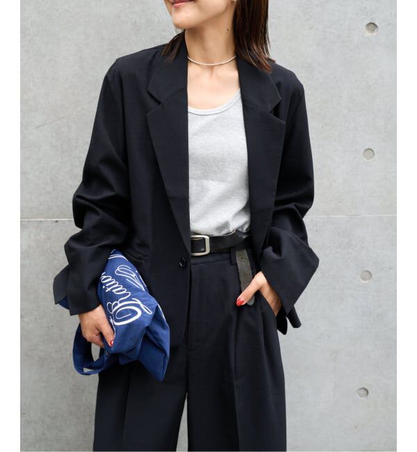OUTDOOR PRODUCTS Usual Things「レーヨンドライタッチ1Bライトジャケット セットアップ対応」|テーラードジャケット|ブラック