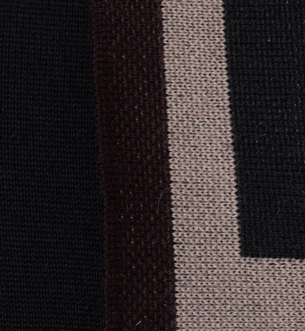 TOMORROWLAND MENS「TOMORROWLAND tricot スーパーファインメリノウール ラインニットポロシャツ S-WOOL」|ニット・セーター|