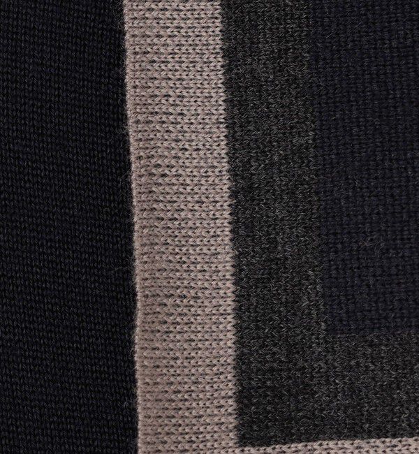 TOMORROWLAND MENS「TOMORROWLAND tricot スーパーファインメリノウール ラインニットポロシャツ S-WOOL」|ニット・セーター|