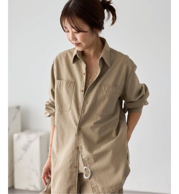 Plage「Utility Long シャツ」|シャツ・ブラウス|ベージュ