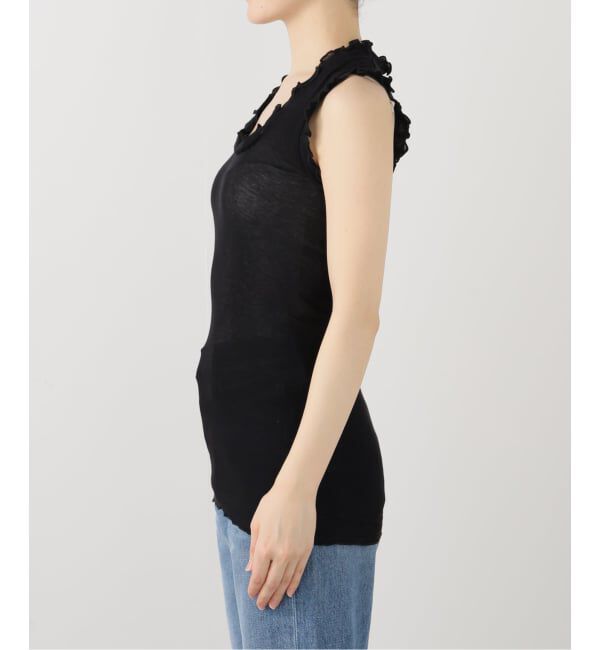 IENA LA BOUCLE「《追加》seamless basic./シームレスベーシック Flounce タンクトップ」|タンクトップ|