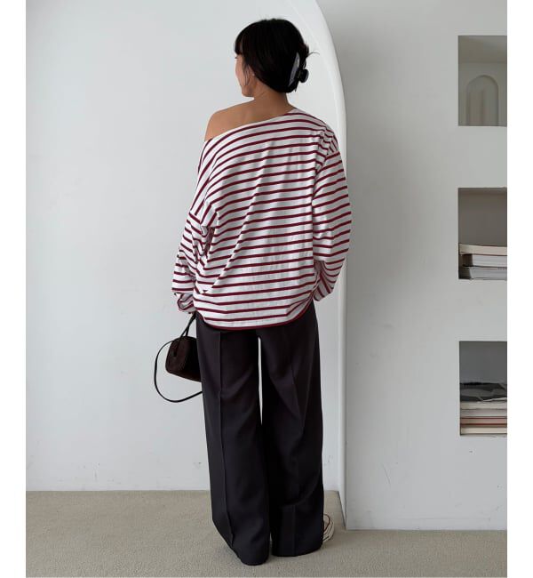 SLOBE IENA「《追加》LE MINOR/ルミノア SLOBE別注 ビッグボーダロンTEE」|Tシャツ・カットソー|