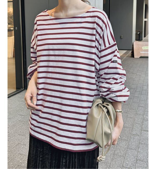 SLOBE IENA「《追加》LE MINOR/ルミノア SLOBE別注 ビッグボーダロンTEE」|Tシャツ・カットソー|