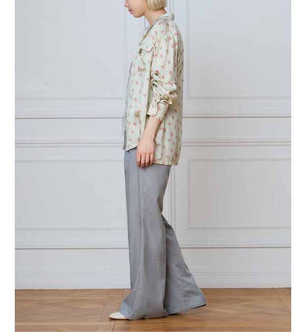 IENA LA BOUCLE「IENA LA BOUCLE レトロフラワープリントシャツ」|シャツ・ブラウス|