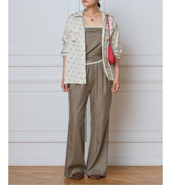 IENA LA BOUCLE「IENA LA BOUCLE レトロフラワープリントシャツ」|シャツ・ブラウス|