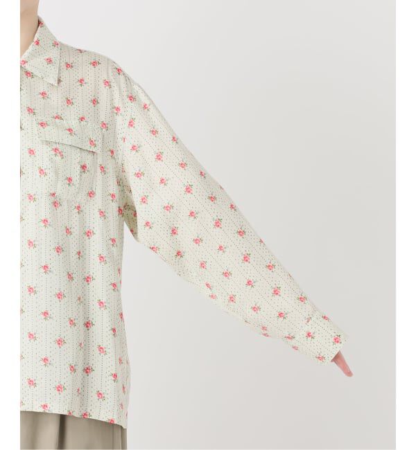 IENA LA BOUCLE「IENA LA BOUCLE レトロフラワープリントシャツ」|シャツ・ブラウス|