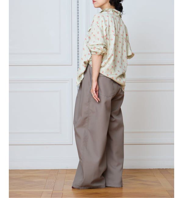 IENA LA BOUCLE「IENA LA BOUCLE レトロフラワープリントシャツ」|シャツ・ブラウス|
