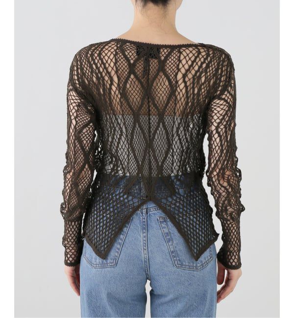 IENA LA BOUCLE「EUCHRONIA ユークロニア Stretch Lace Long Sleeve Tee」|Tシャツ・カットソー|