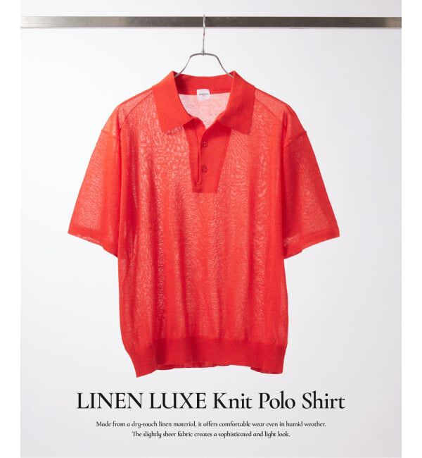 EDIFICE「LINEN LUXE ニット ポロ」|ポロシャツ|