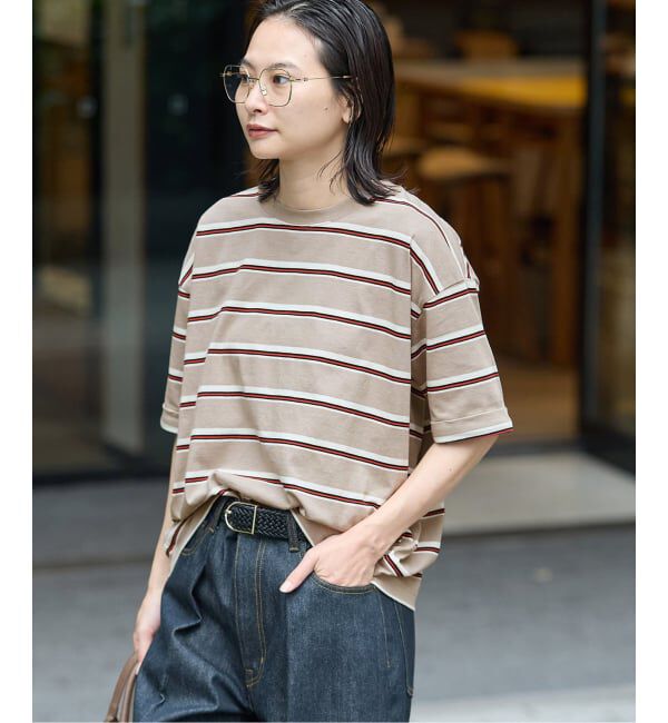 JOURNAL STANDARD「《追加3》汗ジミ防止ボーダービッグT」|Tシャツ・カットソー|