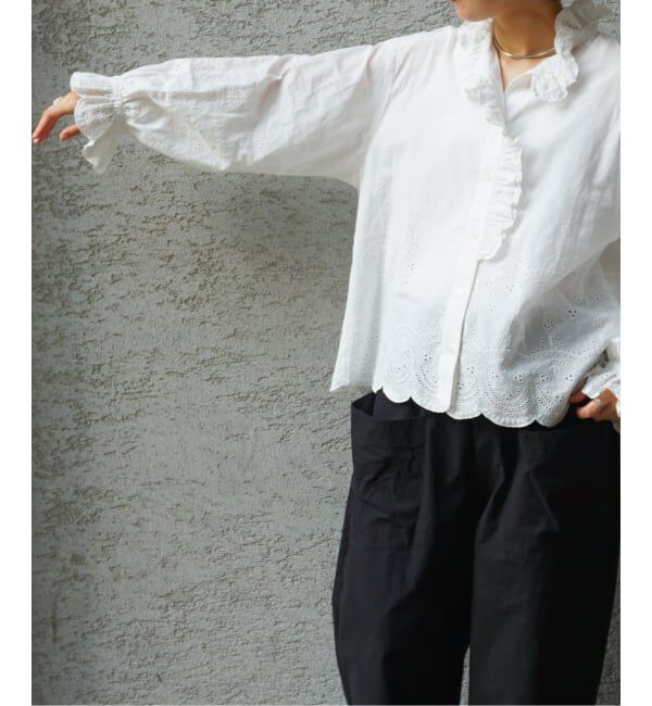journal standard luxe「カットワークレース フリルブラウス」|シャツ・ブラウス|