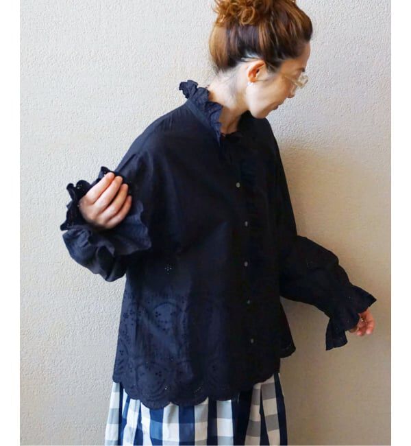 journal standard luxe「カットワークレース フリルブラウス」|シャツ・ブラウス|