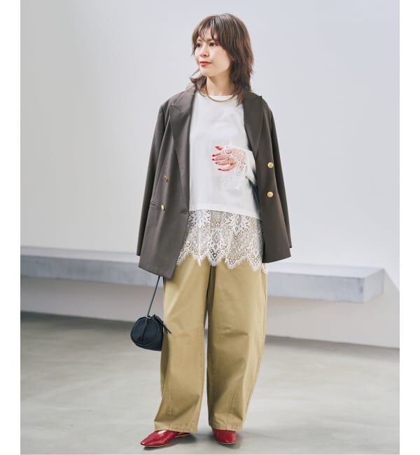 Spick and Span「レースドッキングプルオーバー」|Tシャツ・カットソー|