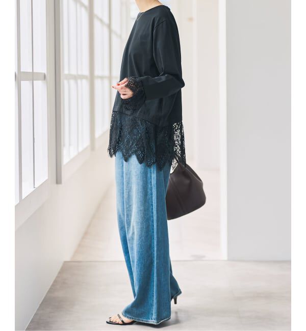 Spick and Span「レースドッキングプルオーバー」|Tシャツ・カットソー|