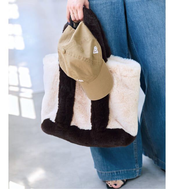 Spick and Span「《追加》Spick & Span ECO FUR TOTE / エコファートート」|トートバッグ|ブラウン