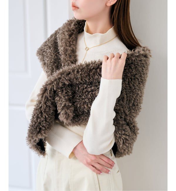 U by SPICK&SPAN「《予約》HELEN MOORE/ヘレンムーア FUR SCARF」|ストール|