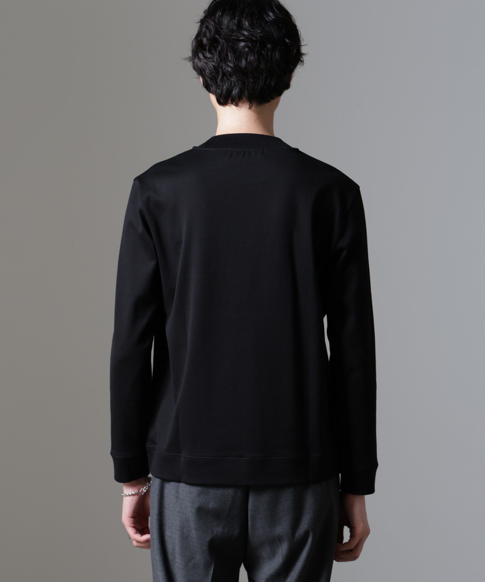 NANO universe「｢FORMAL JERSEY｣モックネックカットソー長袖」|Tシャツ・カットソー|
