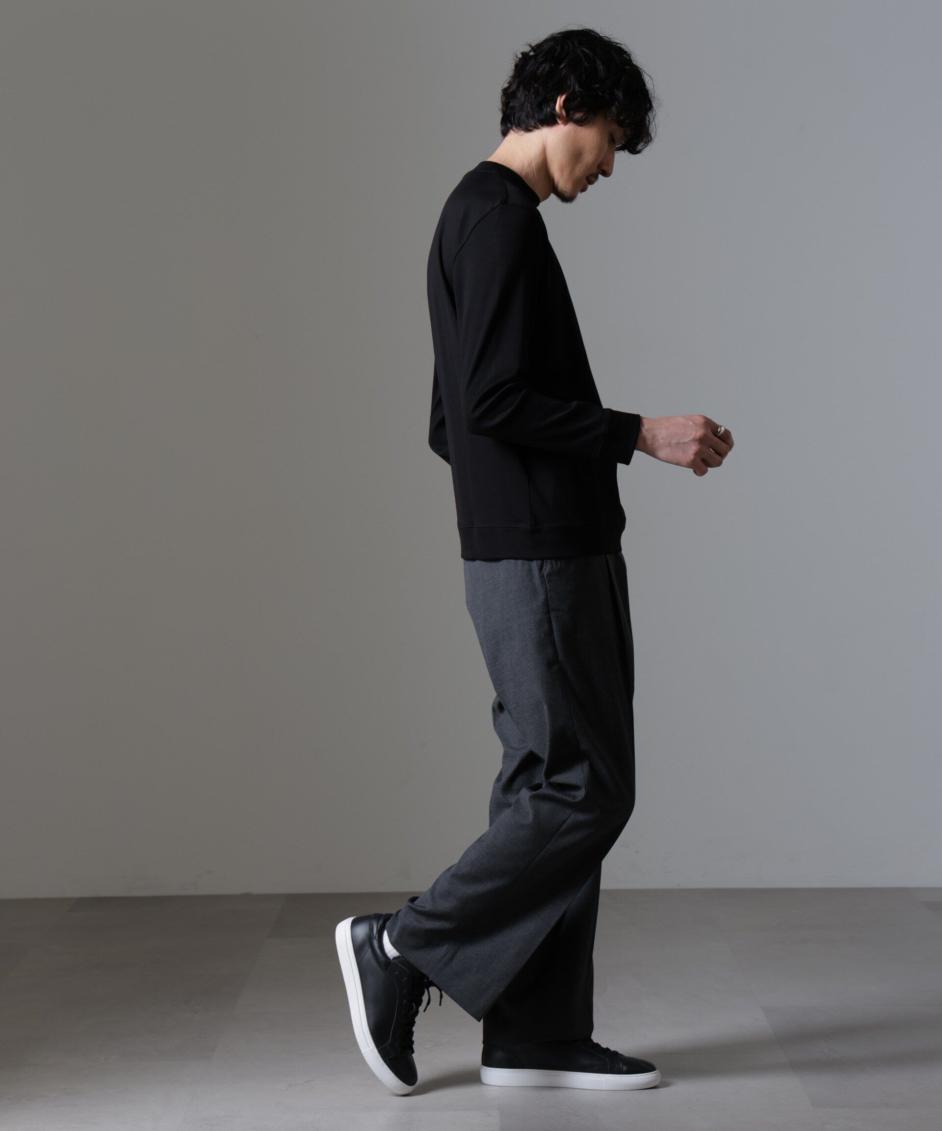 NANO universe「｢FORMAL JERSEY｣モックネックカットソー長袖」|Tシャツ・カットソー|