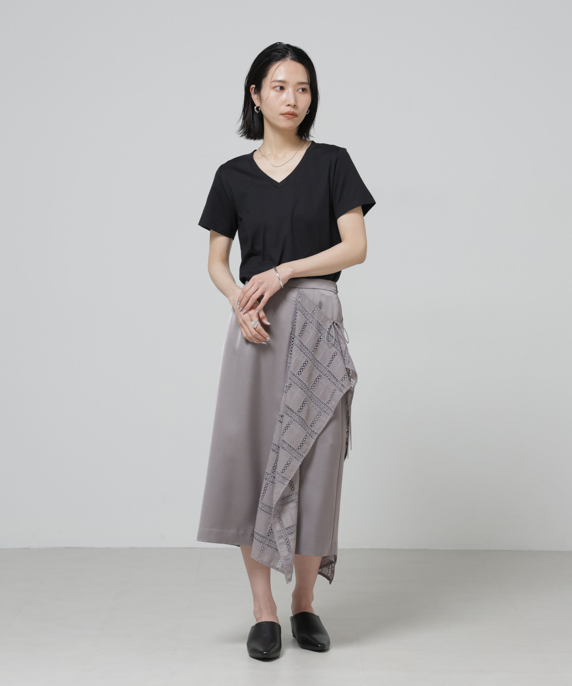 NANO universe「〈追加〉Anti Soaked(R) 汗染み防止VネックTシャツ」|Tシャツ・カットソー|