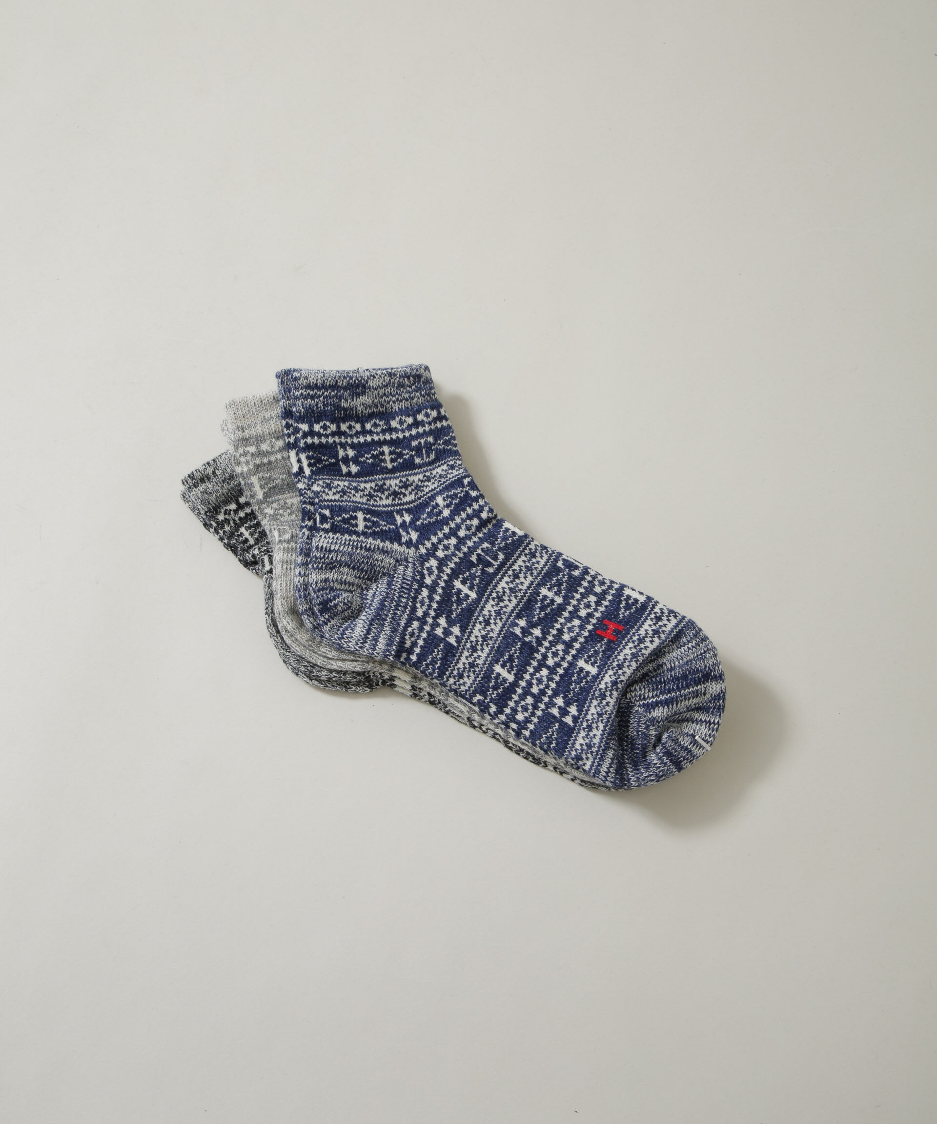 NANO universe「Healthknit/ジャガードソックス 3足セット」|ソックス|