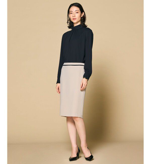 BEIGE,「【L-size・定番】EVA / ハイネックロングスリーブブラウス」|シャツ・ブラウス|