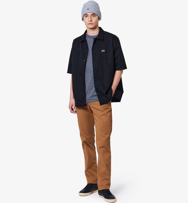 LACOSTE「シルクブレンドオープンカラーシャツ」|シャツ・ブラウス|
