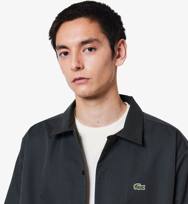LACOSTE「シルクブレンドオープンカラーシャツ」|シャツ・ブラウス|