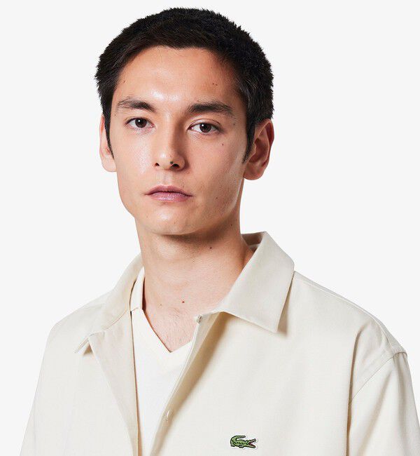 LACOSTE「シルクブレンドオープンカラーシャツ」|シャツ・ブラウス|