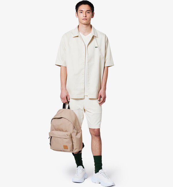 LACOSTE「シルクブレンドオープンカラーシャツ」|シャツ・ブラウス|