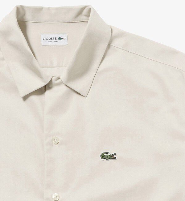 LACOSTE「シルクブレンドオープンカラーシャツ」|シャツ・ブラウス|