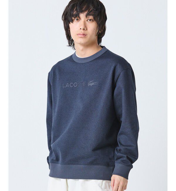 LACOSTE「メランジカラー ヘザー クルーネックスウェット」|スウェット・ジャージ|ブラック