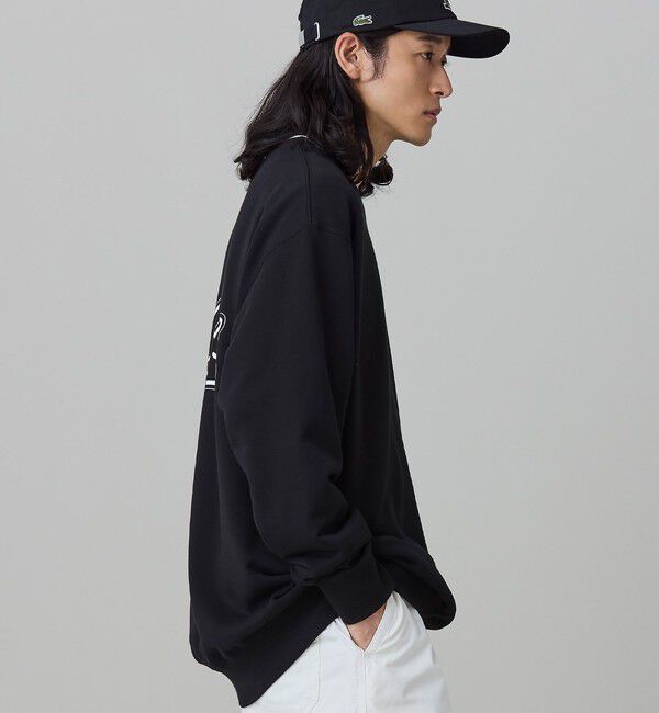 LACOSTE「【オンライン限定】LACOSTE  オーバーサイズ 裏毛 バックプリント クルーネック スウェット」|スウェット・ジャージ|