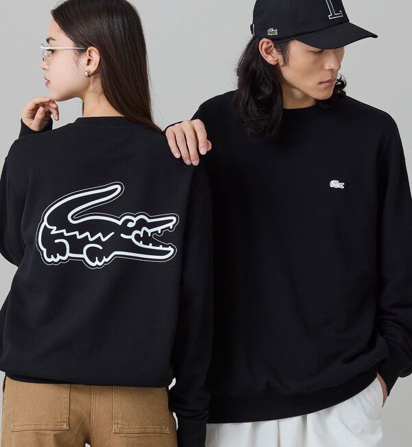 LACOSTE「【オンライン限定】LACOSTE  オーバーサイズ 裏毛 バックプリント クルーネック スウェット」|スウェット・ジャージ|