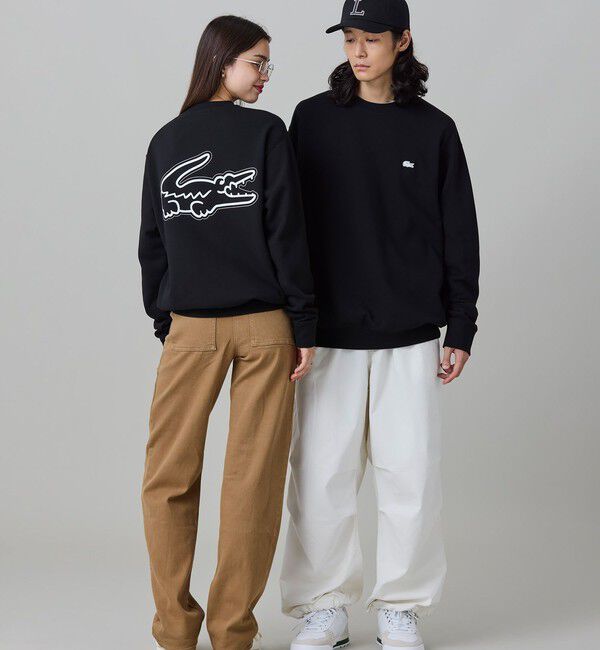 LACOSTE「【オンライン限定】LACOSTE  オーバーサイズ 裏毛 バックプリント クルーネック スウェット」|スウェット・ジャージ|