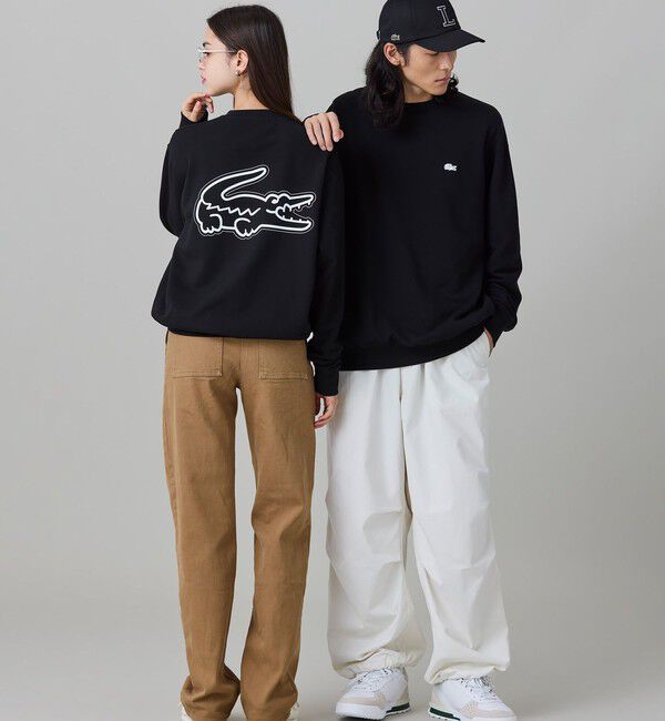 LACOSTE「【オンライン限定】LACOSTE  オーバーサイズ 裏毛 バックプリント クルーネック スウェット」|スウェット・ジャージ|