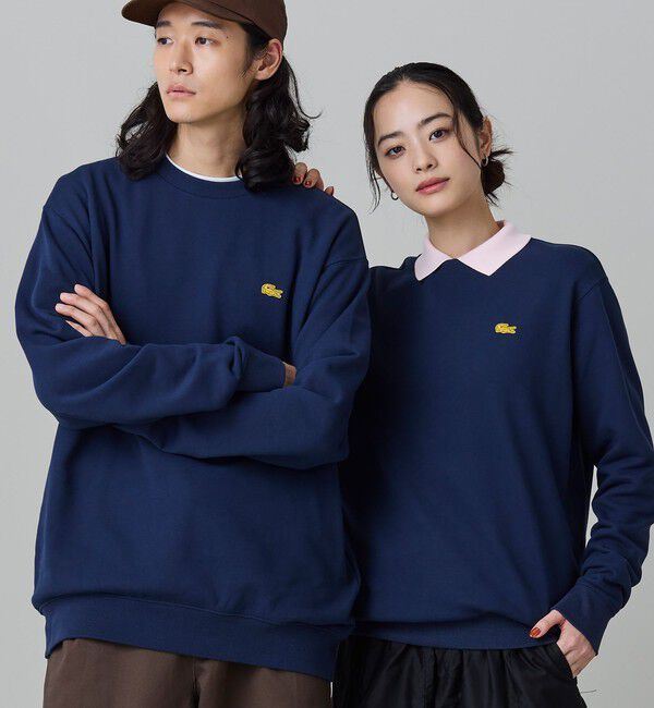 LACOSTE「【オンライン限定】LACOSTE  オーバーサイズ 裏毛 バックプリント クルーネック スウェット」|スウェット・ジャージ|