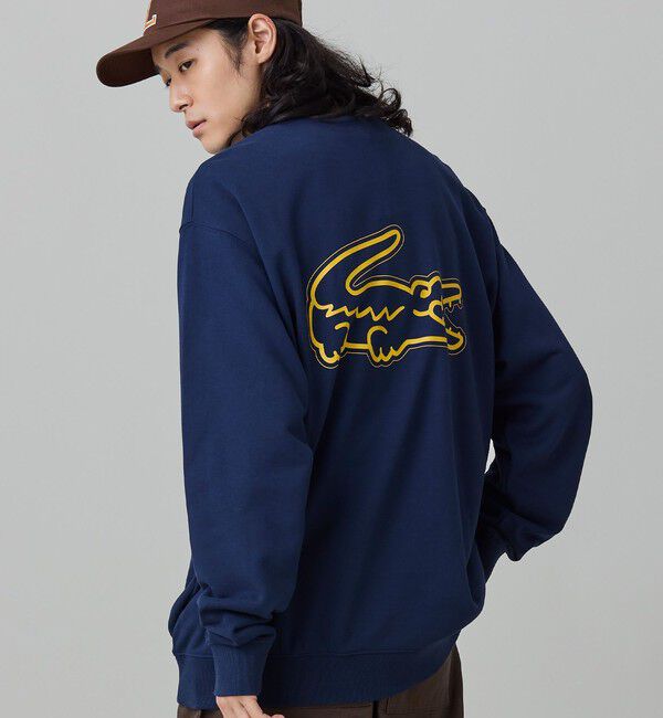 LACOSTE「【オンライン限定】LACOSTE  オーバーサイズ 裏毛 バックプリント クルーネック スウェット」|スウェット・ジャージ|