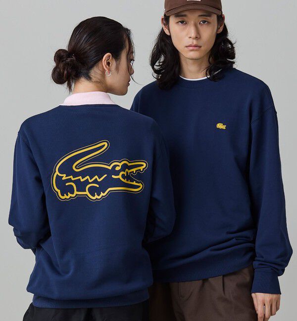 LACOSTE「【オンライン限定】LACOSTE  オーバーサイズ 裏毛 バックプリント クルーネック スウェット」|スウェット・ジャージ|