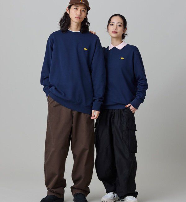 LACOSTE「【オンライン限定】LACOSTE  オーバーサイズ 裏毛 バックプリント クルーネック スウェット」|スウェット・ジャージ|