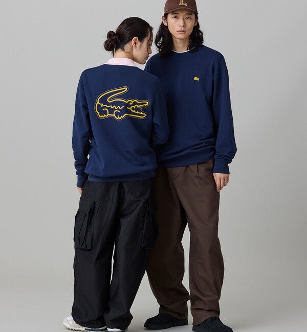 LACOSTE「【オンライン限定】LACOSTE  オーバーサイズ 裏毛 バックプリント クルーネック スウェット」|スウェット・ジャージ|