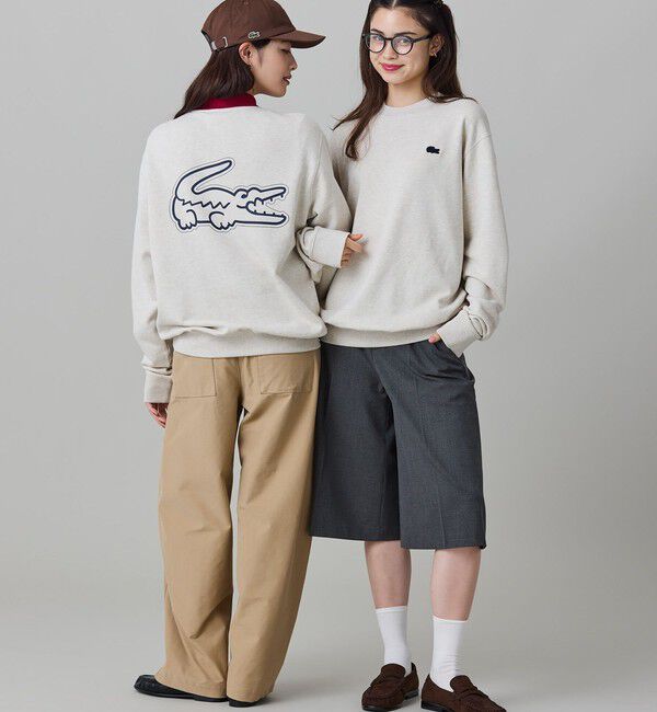LACOSTE「【オンライン限定】LACOSTE  オーバーサイズ 裏毛 バックプリント クルーネック スウェット」|スウェット・ジャージ|