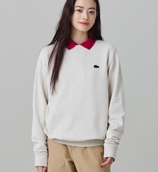 LACOSTE「【オンライン限定】LACOSTE  オーバーサイズ 裏毛 バックプリント クルーネック スウェット」|スウェット・ジャージ|