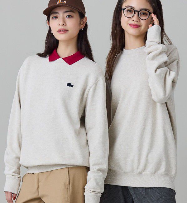 LACOSTE「【オンライン限定】LACOSTE  オーバーサイズ 裏毛 バックプリント クルーネック スウェット」|スウェット・ジャージ|