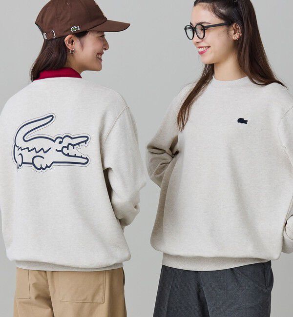LACOSTE「【オンライン限定】LACOSTE  オーバーサイズ 裏毛 バックプリント クルーネック スウェット」|スウェット・ジャージ|